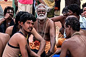 Pilgrims inside the Swamimalai temple. 